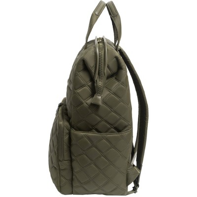 JOAN & DAVID Diamond Quilted Puffer Nylon Square Laptop Backpack 020-TAUPE One Size — фото 3