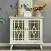 LOVMOR Modern Storage Cabinet, Sideboard Buffet Cabinet with 2 Doors and Storage Shelves, for Living Room, Kitchen, White - 2 of 4