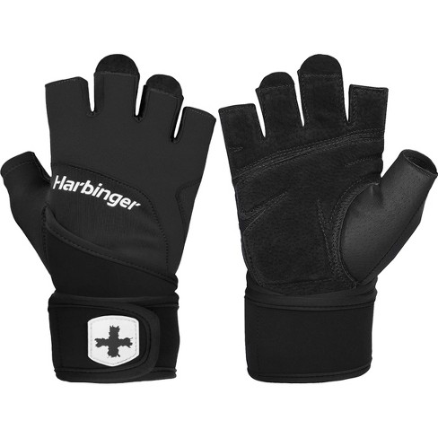 Harbinger Unisex Training Grip Wrist Wrap Weight Lifting Gloves - Black :  Target