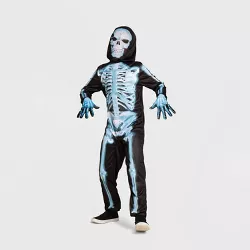 Kids' X-Ray Skeleton Halloween Costume Jumpsuit with Accessories - Hyde & EEK! Boutique™