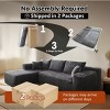 COMHOMA Boneless Couch, Compressed Sofa, Corduroy L-Shaped Sofa, No Assembly - 2 of 4