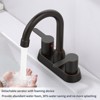Phiestina 2 Handles Bathroom Sink Faucet, Oil Rubbed Bronze Centerset RV Faucet for 2/3 Hole - 2 of 4