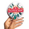 Olive & June Press-On Fake Nails - M Almond - Emerald Velvet - 42ct - 2 of 4