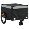 vidaXL Bike Trailer Black and Gray 99.2 lb Iron 62.5 x 124 x 52 cm - 4 of 4
