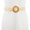 Elerevyo Women's Vintage Woven Belts Round Buckle Boho Waist Belt for Dress - 4 of 4