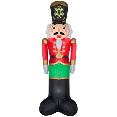 Gemmy Christmas Airblown Inflatable Mixed Media Luxe Nutcracker , 8 ft Tall, Multi
