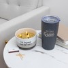 Pavilion Gift Company - The Green - 20 oz Wood Finish Stainless Steel Travel Tumbler - Portable Drinkware - 3 of 4