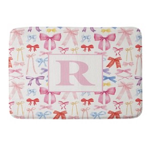 Deny Designs April Lane Art Bows Monogram Memory Foam Bath Mat - 1 of 4
