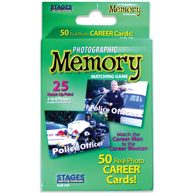 Stages Learning Materials Photographic Memory Matching Game, Careers, Pack of 3, 2 of 8