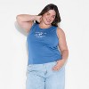 Women's Bronco Graphic Tank Top - Blue - 2 of 3
