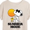 Women's - Peanuts - Snoopy Woodstock Summer Mode Sunglasses Oversized Graphic T-Shirt - 2 of 4