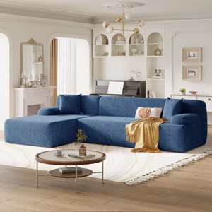 L-Shape Modular Sectional Sofa,111" Oversized 3-Seater Sofa,Modern Chenille Comfy Deep Seat Couch for Living Room-Baofuwish - 1 of 4