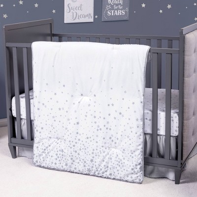 clouds and stars crib bedding