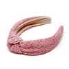 Wrapables Wide Knotted Headbands, Top Knot Headbands for Women and Girls, Pink Tweed - 2 of 4