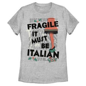 Womens A Christmas Story Fragile It Must Be Italian T Shirt - 1 of 4