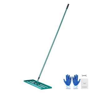 VEVOR Lawn Leveling Rake, 48"x10" Level Lawn Tool, Heavy-duty Lawn Leveler with 78" Steel Extended Handle, Yard Leveling Rake Suit for Garden - 1 of 4