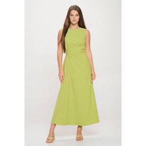 WEST K Women's Gloria Sleeveless Side Ruched Midi Dress - 1 of 4