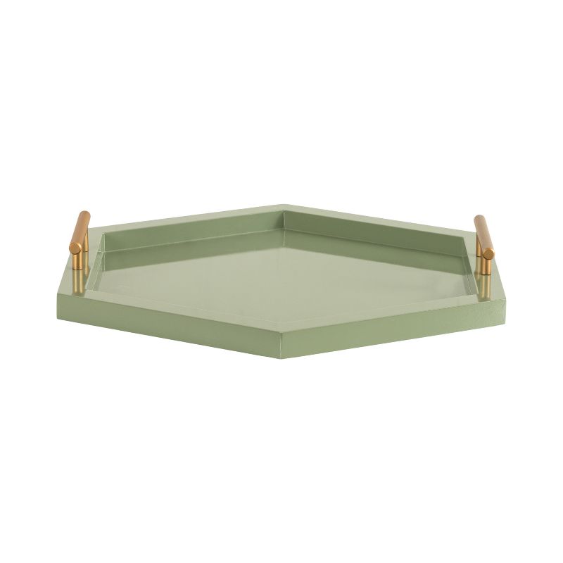 Kate and Laurel Halsey Wood Decorative Tray, 5 of 11