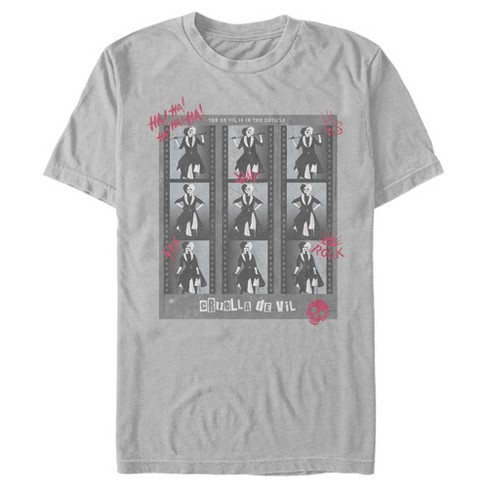 Men's Cruella Photo Negatives T-shirt - Silver - X Large : Target