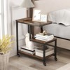 Tangkula G-shaped Side Table 7-Tier Mobile End Table with Open Shelves Small Sofa Couch Side Table - 3 of 4