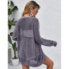 Womens Summer Lightweight Cardigan Long Sleeve Open Front Loose Beach Crochet Cover Up - 2 of 4
