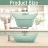 Itopfox Microwave Steamer, 2-Pack Silicone Food Steamer for Cooking, Vegetable Pot with Lids Vegetables Fish Prep Meal Food, Microwave & Freezer Safe - 3 of 4