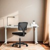 GlasFlength Task and Chairs Seating, Sets with Swivel Rolling, Low-Back Mesh Armless Office Chair for office, Pink, 19.68"*19.68"*34.25" - 3 of 4