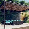 vidaXL Garden Lounge Set Black PE rattan, powder-coated steel, plastic - 2 of 4