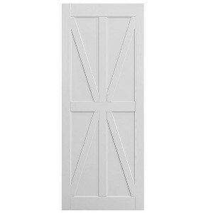 Star Style Real Primed Door Slab, Modern  Barn Door Slab, Anti-Corrosion and Anti-Deformation, Easy Assembly, Interior Sliding Barn Door Slab White - 1 of 1