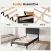 IULULU Bed Frame, Linen Upholstered Platform Bed, No Box Spring Needed - 2 of 4