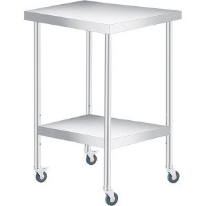Stainless Steel Work Table with Adjustable Undershelf - Heavy Duty Metal Prep Table for Commercial Kitchen, Restaurant, Hotel - 1 of 4