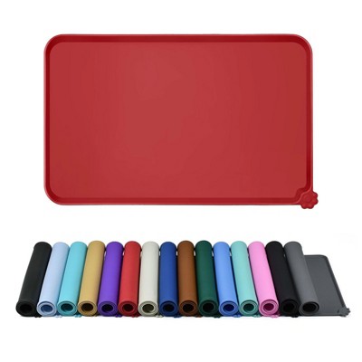 Kumasinova 18.5" x 11.5" Waterproof Pet Feeding Mat for Cat Dog Water Bowl with BPA Free Dogs Cats Food Mats Prevent Spill