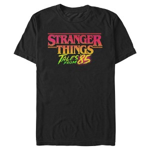 Mens Stranger Things: Tales from '85 Official Gradient Logo T