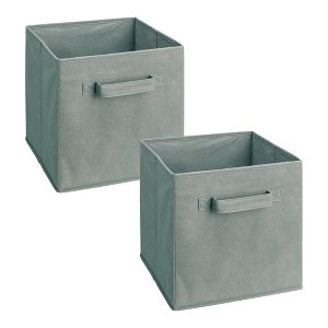 ClosetMaid Cubicals Fabric Drawer, Open Storage Bin for Home Organization, 11" H X 10.5" W X 10.5" D, Gray (2 Pack) - 1 of 4