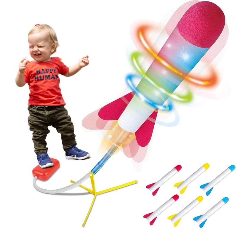 Toy Jump Rocket Launcher Set with LED Lights - Includes 6 Rockets Soars Up to 100 Feet - Play22usa, 5 of 9