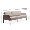 L-Shaped Sectional Sofas with Ottoman, Modern Upholstered Couch for Small Spaces, Living Room, Bedroom, or Office - 3 of 4