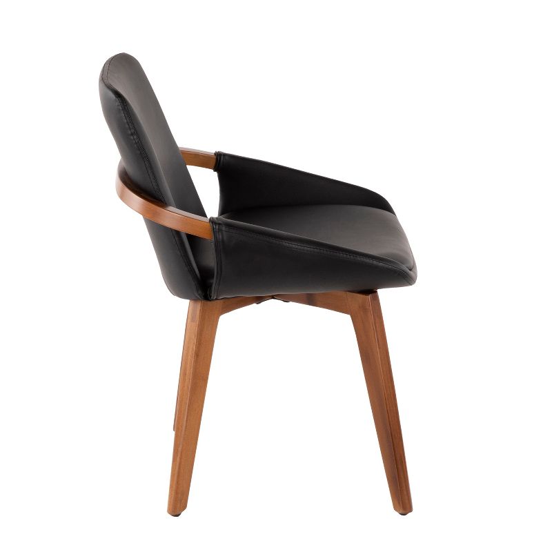 Cosmo Mid-Century Modern Chair Black/Walnut - LumiSource, 4 of 13