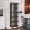 Alilang 23.50 Inch Modern Open Shelf Bookcase with Five-Tier Design-Grey - 2 of 4