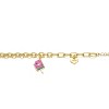 Guili Kids' 14k Gold Plated Charm Bracelet with "Sweet Heart" and Watermelon Charms in Blue, Red, or Pink – Fun and Stylish Look for Any Occasion - 2 of 2