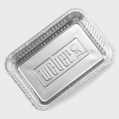 Weber Aluminum Disposable Drip Pans for Grills, 10-Pack
