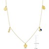 Everly Jewelry - 14K Yellow Gold Multi-Charm Station Necklace - 17 in - 2 of 4