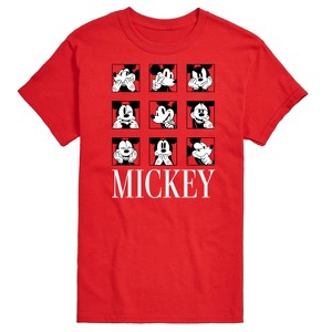 Men's - Disney - Mickey Expression Grid Short Sleeve Graphic T-Shirt - 1 of 4