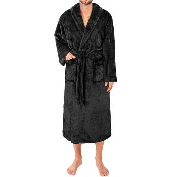 PAVILIA Soft Plush Women Fleece Robe, Black Cozy Bathrobe, Female