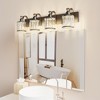 Crystal Matte Black Bathroom Vanity Light Modern Bathroom Vanity Light Fixtures Over Mirror Bath Wall Lighting, e26 Base - 2 of 4