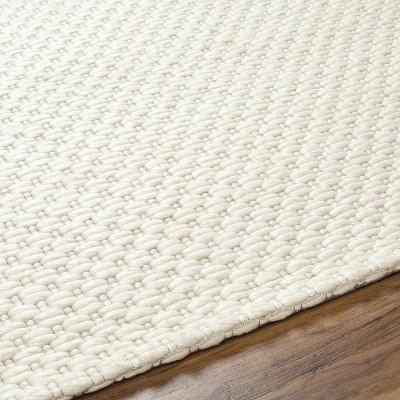 Kassa Cream Hand Woven Wool and PET Yarn Area Rug 2' x 3'