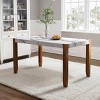 46.5" Modern Rectangular Dining Table for 4 with Faux Marble Top & Solid Wood Legs, Small Space Kitchen Table-3irtyhousy - 2 of 4
