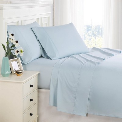 Southshore Fine Living 100% Long Staple Cotton 300 Thread-Count Percale Extra-Deep Pocket Sheet Set