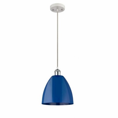 Plymouth Dome - 1 Light Cord Hung Mini Pendant In Industrial Style-12.88 Inches Tall and 9 Inches Wide