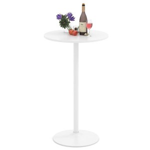 Resenkos Coffee Table, Center Table, Bistro Table,Round Bistro Table 40 Inch Bar Height Tall Coffee Cocktail Table-Set of 1 White - 1 of 4