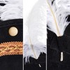Juvale Tricorn Pirate Hat with Feather for Halloween Outfit - Black Pirate Hat for History Theme Birthday & Halloween Party - 4 of 4